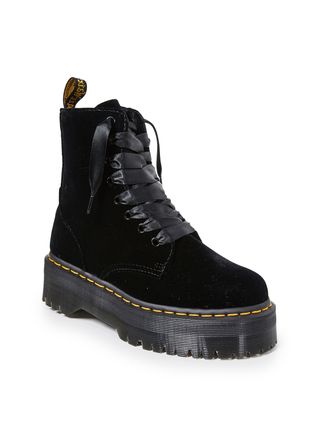 Dr Martens + Jadon 8 Eye Velvet Boots