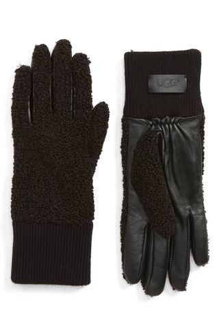 Ugg + Faux Shearling Touchscreen Compatible Gloves