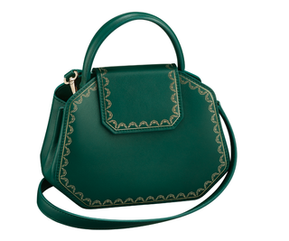 Cartier + Guirlande de Cartier Mini Model Bag in Green Calfskin