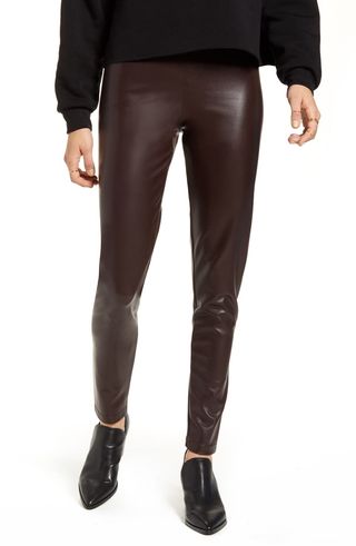 Only + Super Star Faux Leather Leggings