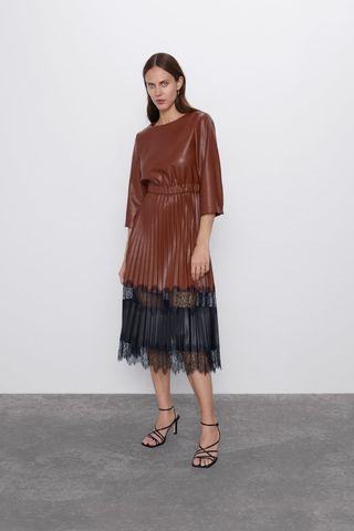 Zara + Leather Dress