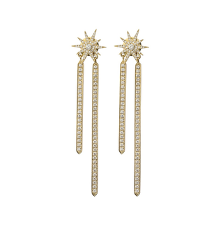 Paola Pacheco + Double Star Diamond Earrings