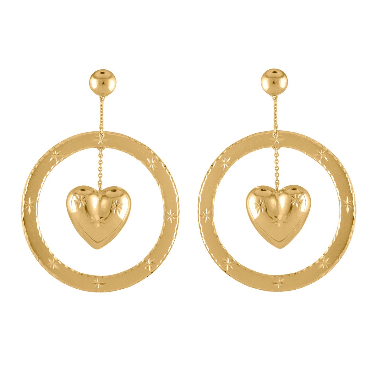 Tuza + Never Tear Us Apart Diamond Cut Earrings