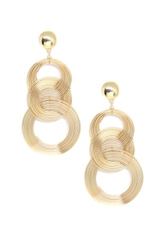 Ettika + Art Deco Earrings in Gold