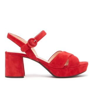 Prada + Suede Platform Sandals