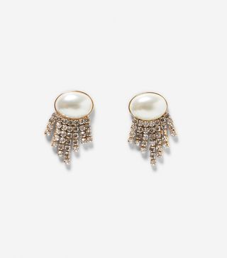 Zara + Faux Pearl Jewel Earrings
