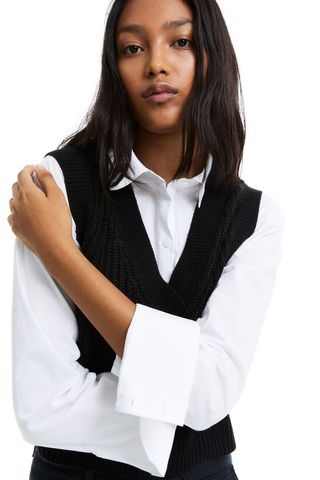 H&M + Rib-Knit Sweater Vest