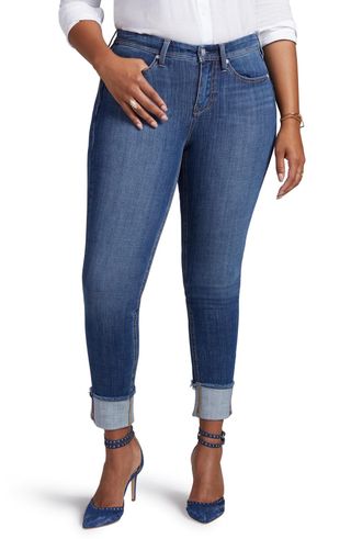 NYDJ + Boost Raw Cuff Skinny Jeans