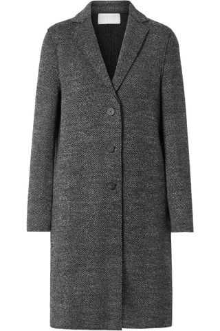 Harris Wharf London + Herringbone Wool-Tweed Coat