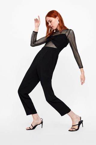 Zara + Jumpsuit With Sparkly Trim