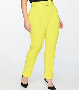 Eloquii + High Waisted Trousers With Belt