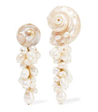 Anita Berisha + Mermaid Pearl and Shell Earrings
