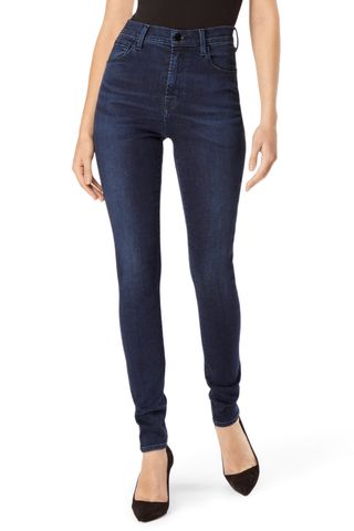 J Brand + Carolina Super High-Rise Skinny Jeans in Photo Ready HD Phased
