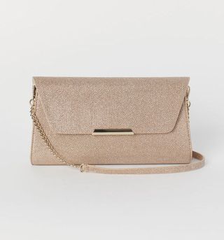 H&M + Glittery Clutch Bag