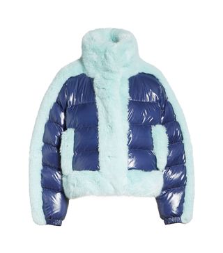 Opening Ceremony + Faux Fur Trim Down Puffer Coat