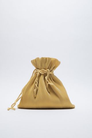 Zara + Pleated Bucket Bag