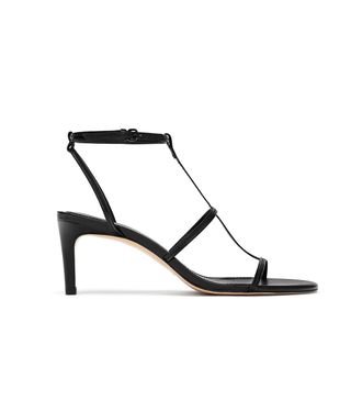 Zara + Leather High-Heeled Strappy Sandals
