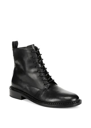 Vince + Cabria Leather Combat Boots