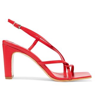 By Far + Carrie Leather Slingback Sandals