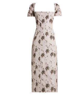Brock Collection + Odilia Floral-Print Panelled Midi Dress