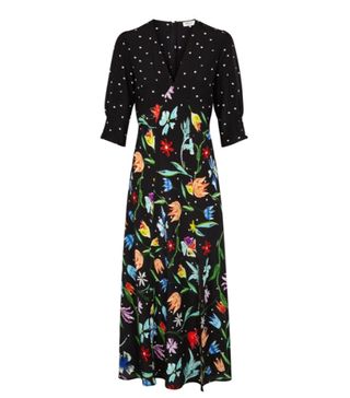 Rixo + Martha Floral-Print Silk Midi Dress