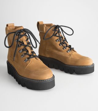 & Other Stories + Lace-Up Suede Boots