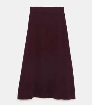 Zara + Knit A-Line Skirt