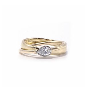 Ashley Zhang Jewelry + Pear Cut Diamond Rolling Ring