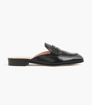 J.Crew + Academy Penny-Loafer Mules in Patent Leather