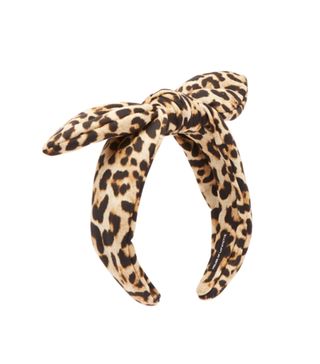 House of Lafayette + Leopard Print Bow Silk Headband