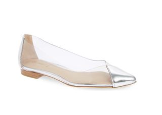 Schutz + Clearly Pointy Toe Flat