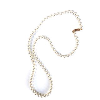 Timeless Pearly + Collier Long en Perles Simples