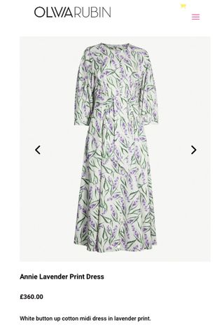 Olivia Rubin + Annie Lavender Print Dress