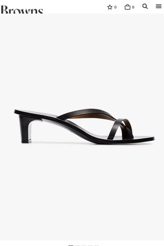 ATP Atelier + Black Toma 45 Leather Strappy Mules