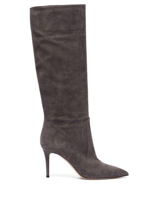 Gianvito Rossi + Slouchy 85 Knee High Suede Boots