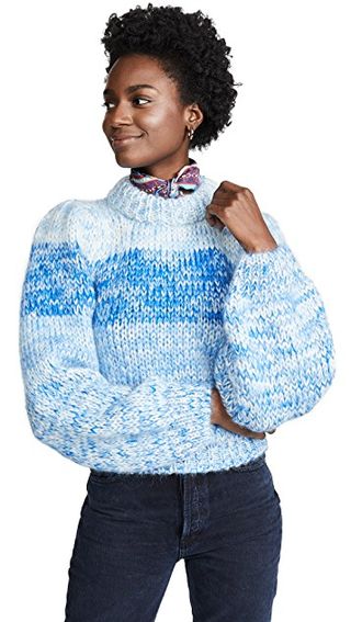 Ganni + Hand Knit Wool & Mohair Sweater