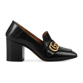 Gucci + Leather Mid-Heel Loafers