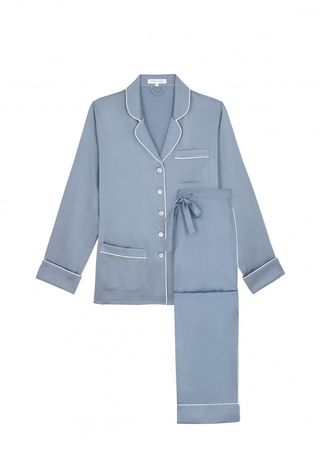 Olivia von Halle + Coco Bluebell Silk Pajama Set