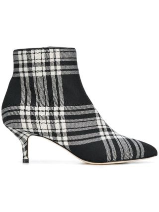 Polly Plume + Checked Ankle Boots