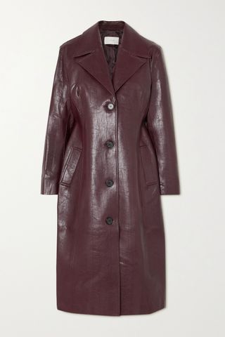 Lvir + Faux Leather Coat