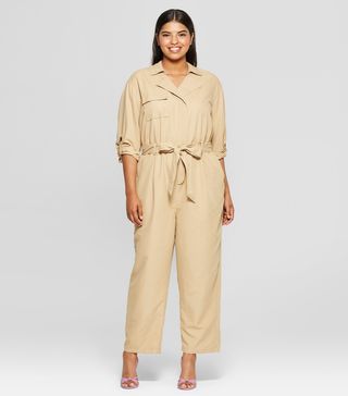 Who What Wear + Long Sleeve Utility Jumpsuit