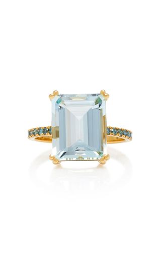 Yi Collection + 18K Aquamarine And Blue Diamond Ring