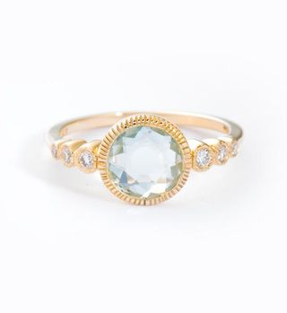 Vale + Aquamarine & White Diamond Aurora Ring