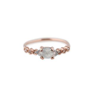 Jacquie Aiche + 6 Diamond Aquamarine Marquise Ring