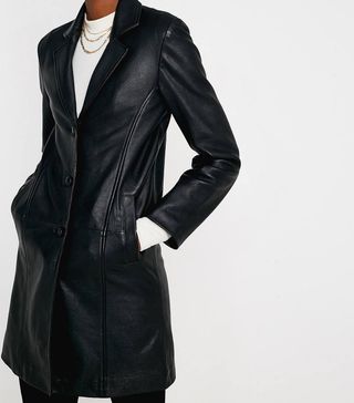 UO + Premium Leather Mac Jacket