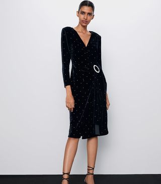 Zara + Shimmery Velvet Dress