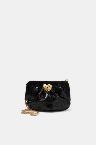 Zara + Snakeskin Embossed Leather Bag