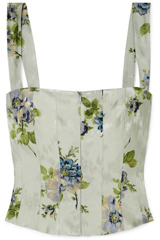 Brock Collection + Tayten Floral-Print Silk-Jacquard Top