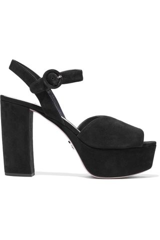 Prada + Suede Platform Sandals