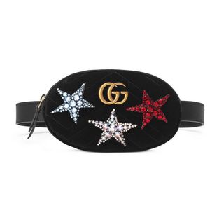 Gucci + GG Marmont Belvet Belt Bag